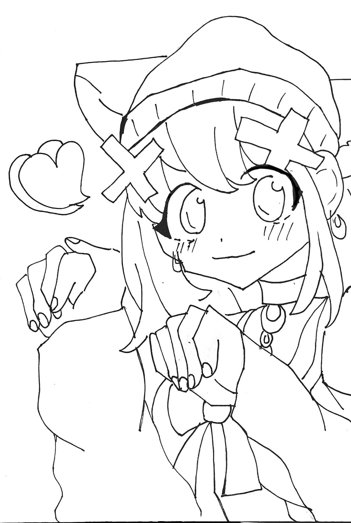 猫娘 4 ぬりえ
