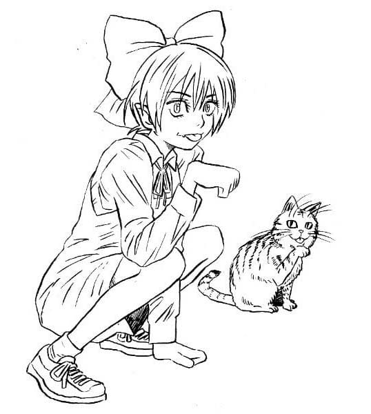 猫娘を描く楽しみ ぬりえ