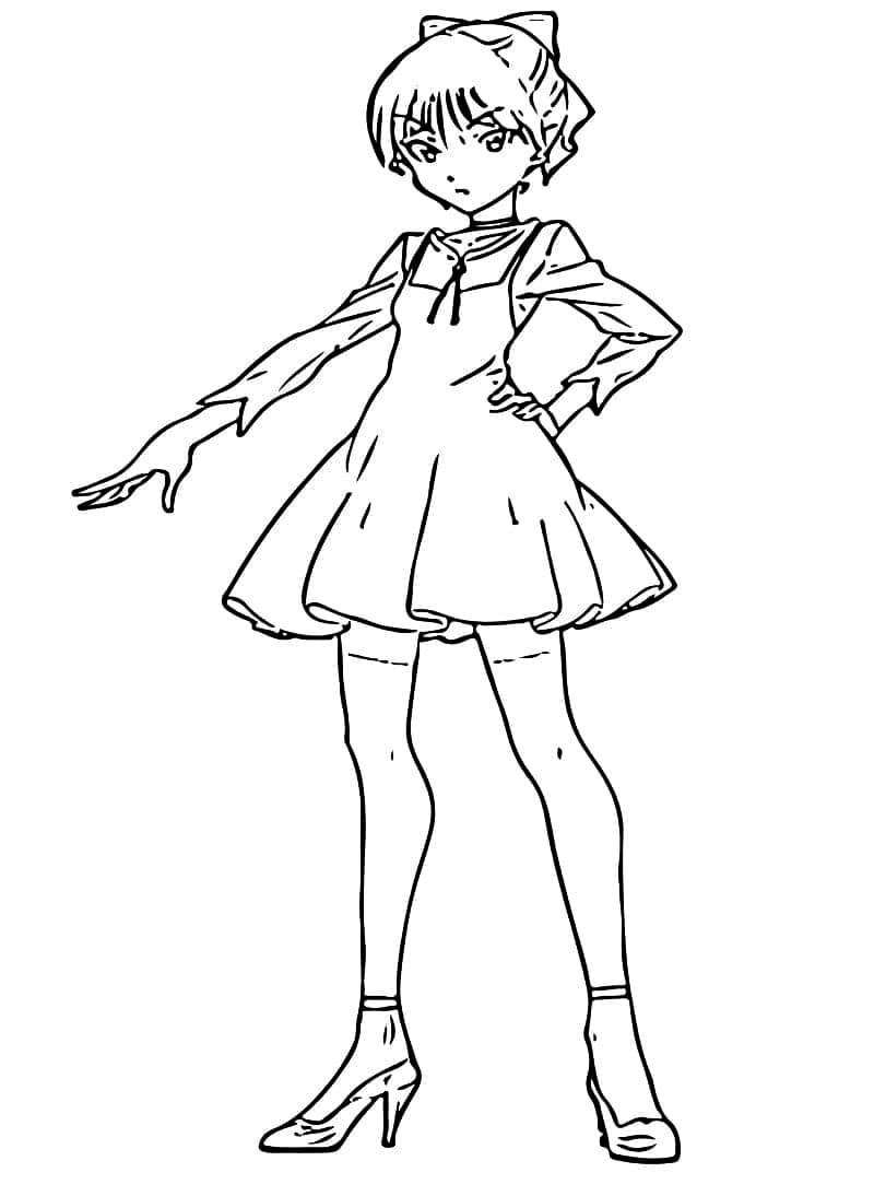 猫娘を簡単に描く ぬりえ