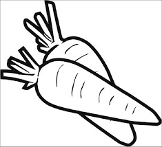 にんじん2本 ぬりえ
