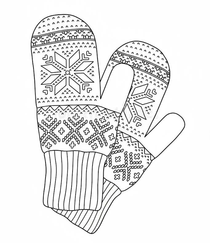 ぬりえミトン ぬりえ