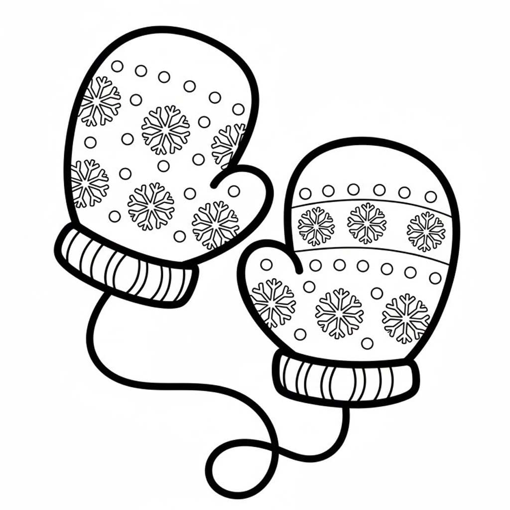 おえかきミトン ぬりえ