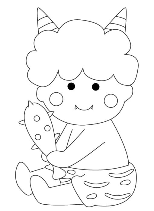 おに 印刷可能な画像 ぬりえ