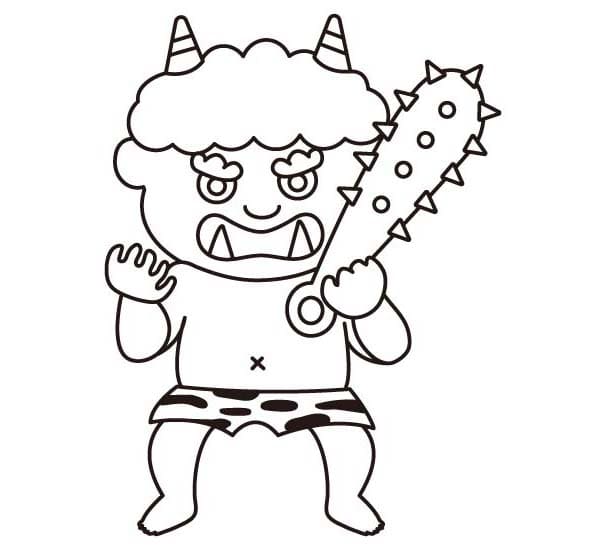 おに ぬりえ ぬりえ