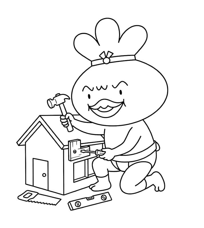 おでんくん 住宅リフォーム ぬりえ