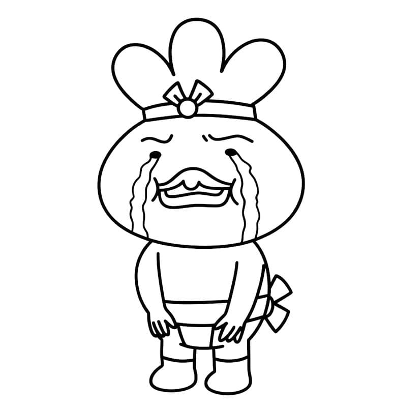 おでんくん 泣く ぬりえ