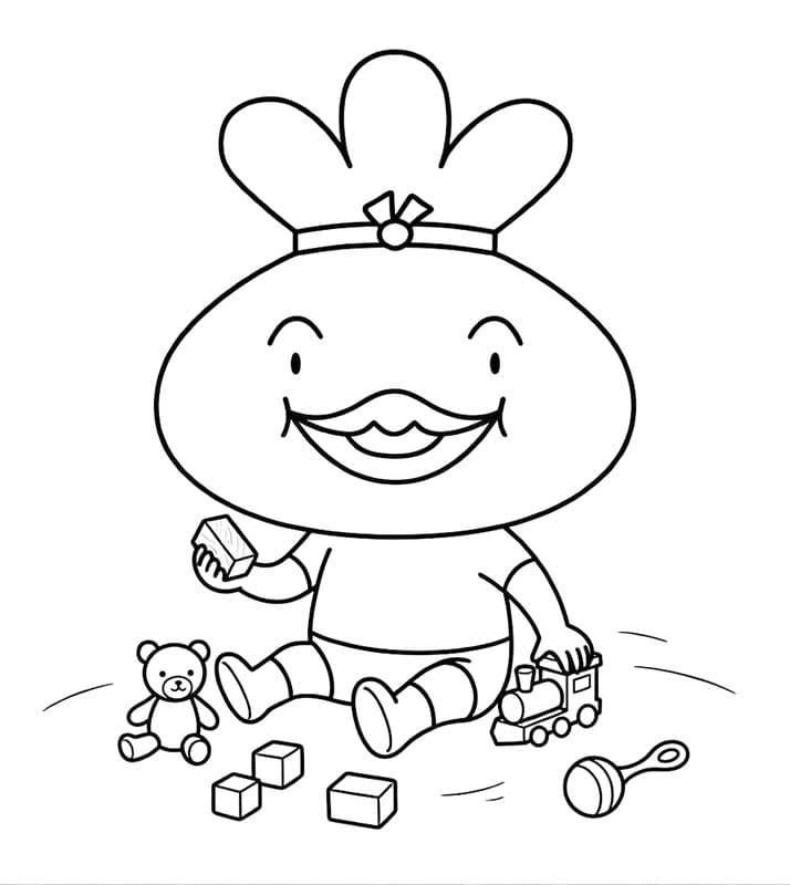 おでんくん おもちゃで遊ぶこと ぬりえ