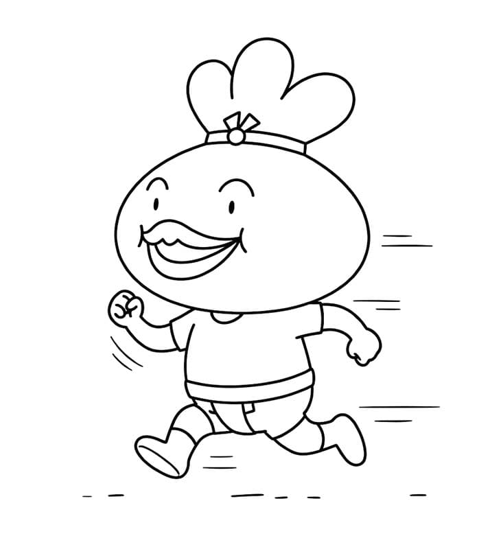 おでんくん ランニング ぬりえ