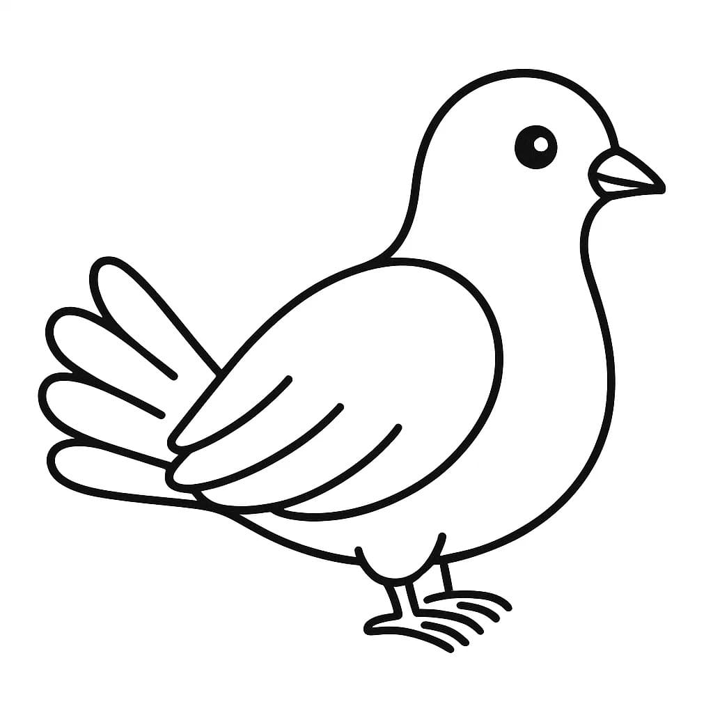 大きな鳩 ぬりえ