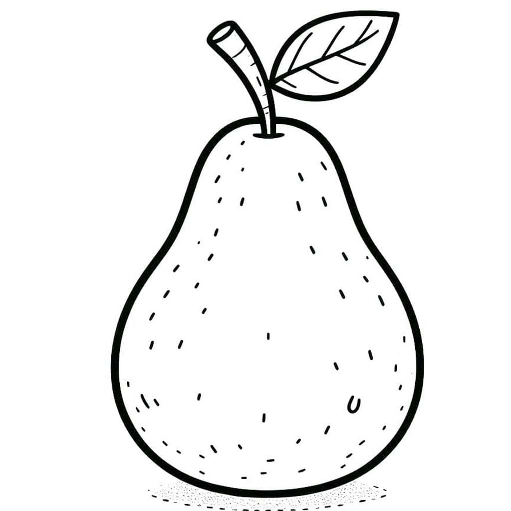 大きなナシ ぬりえ