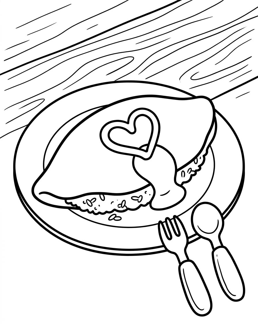 オムライス 描画 ぬりえ