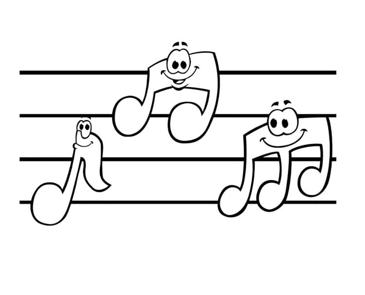 音楽ノート 1 ぬりえ