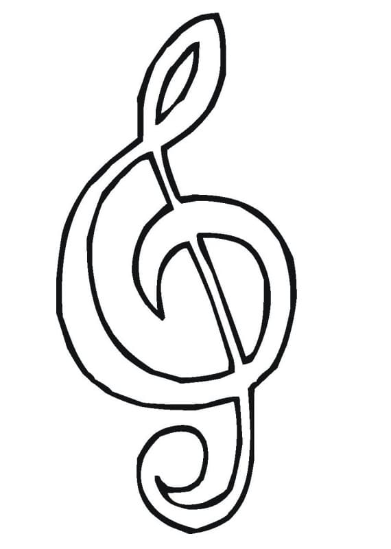 音楽ノート 10 ぬりえ