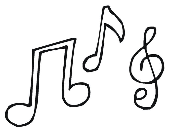 音楽ノート 2 ぬりえ