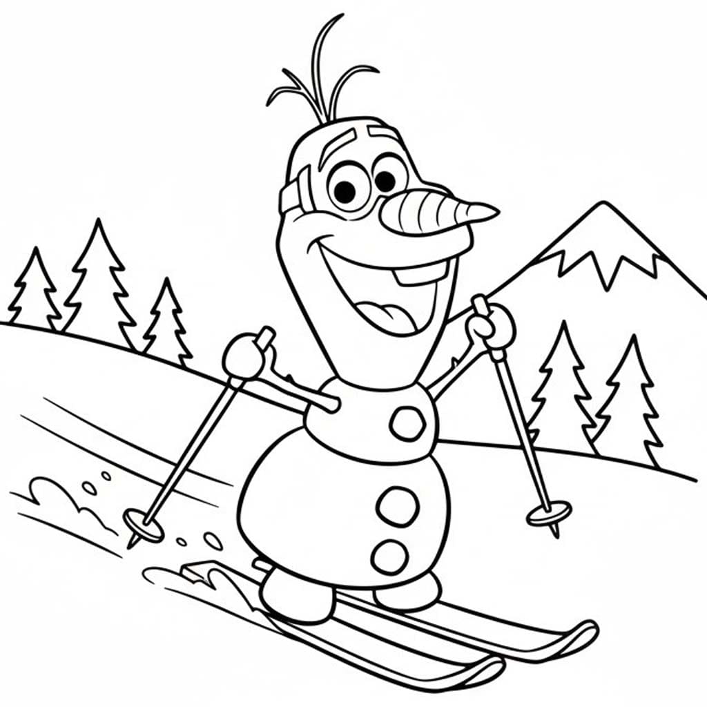 オラフ 描画 ぬりえ