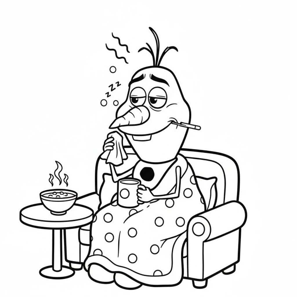 オラフ 画像 ぬりえ