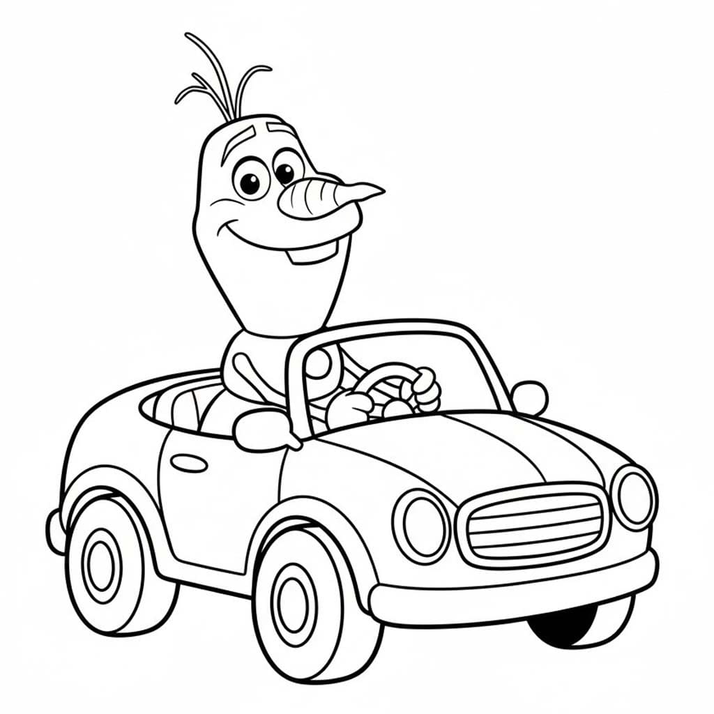 オラフ 無料で印刷可能 ぬりえ