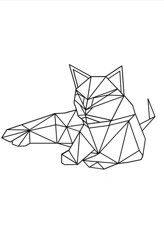 おりがみ 猫 ぬりえ