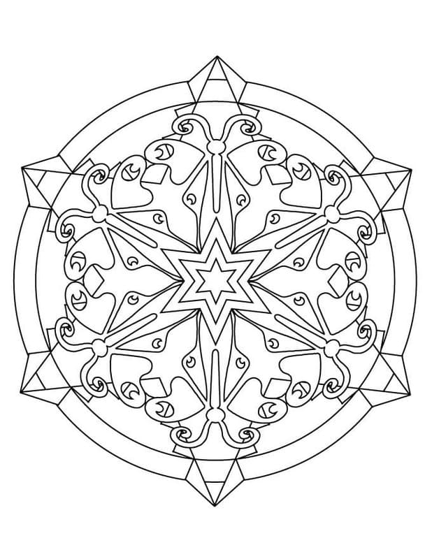 大人のための万華鏡の描き方 ぬりえ
