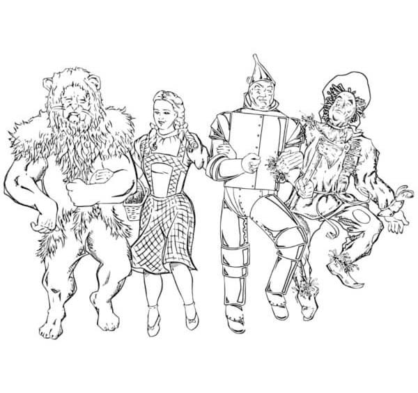 オズの魔法使い 描く ぬりえ