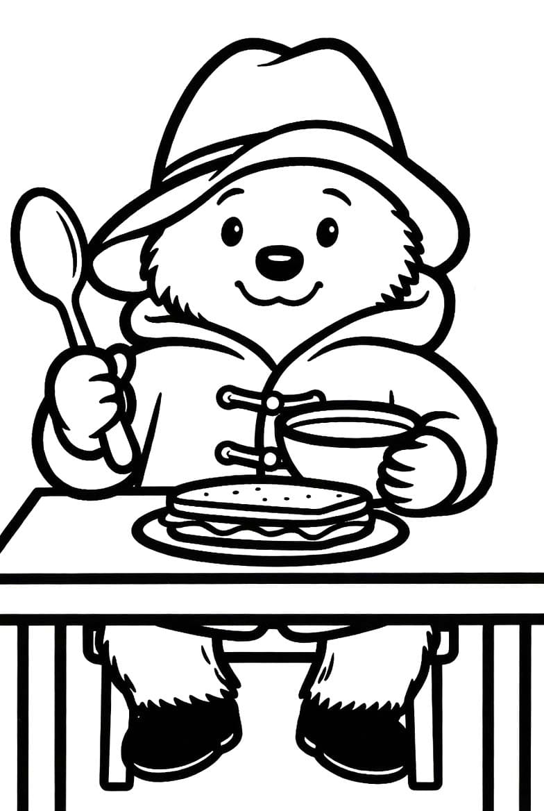 パディントン 印刷可能 ぬりえ