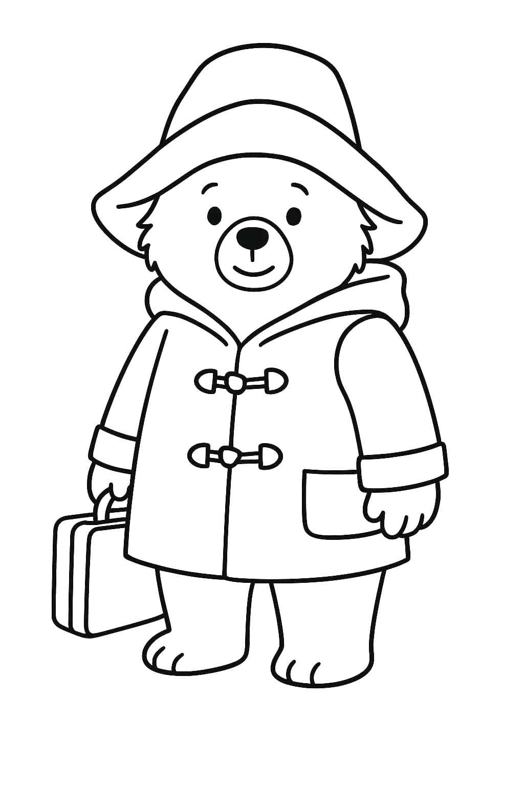 パディントン 簡単 ぬりえ