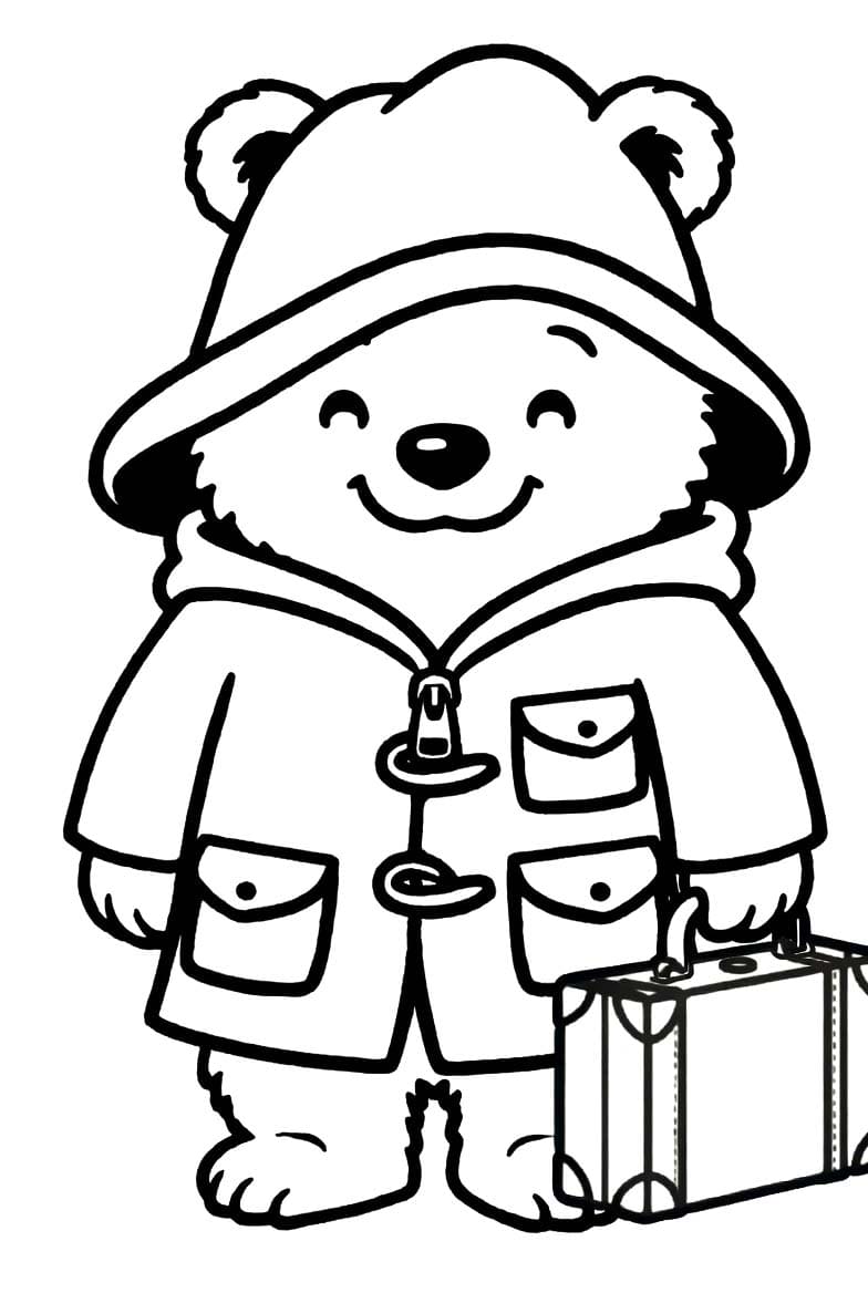 パディントン 基本的な ぬりえ