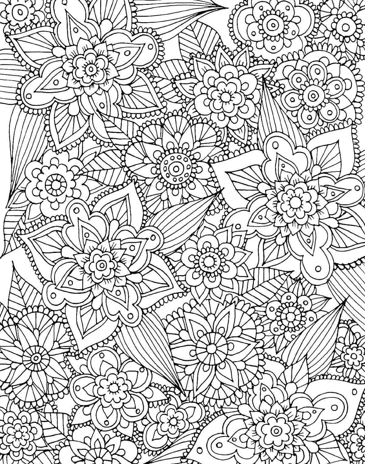 パターンプリントを描く ぬりえ