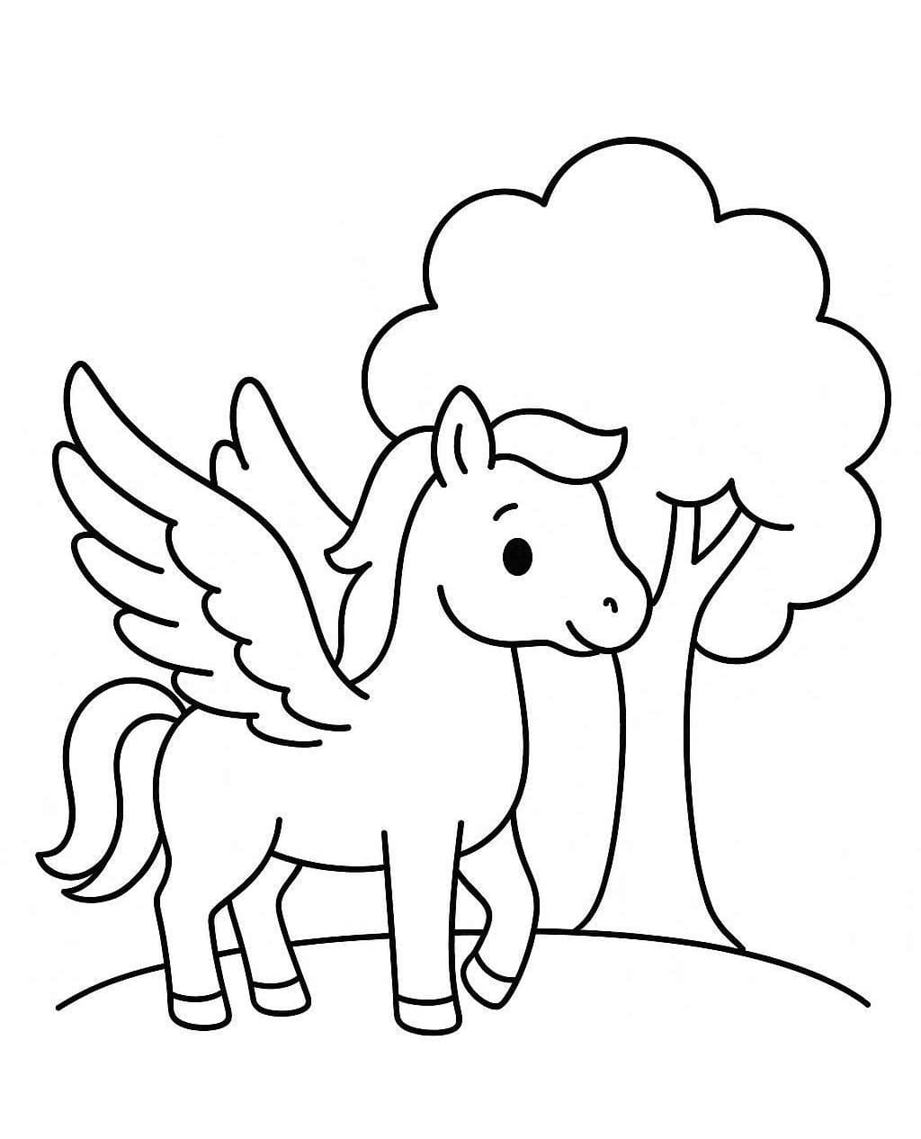 ペガサス 無料で印刷可能 ぬりえ