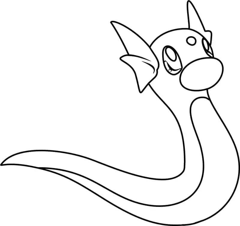 ポケモン ミニリュウ ぬりえ