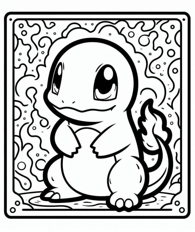 ポケモンカード ヒトカゲ ぬりえ
