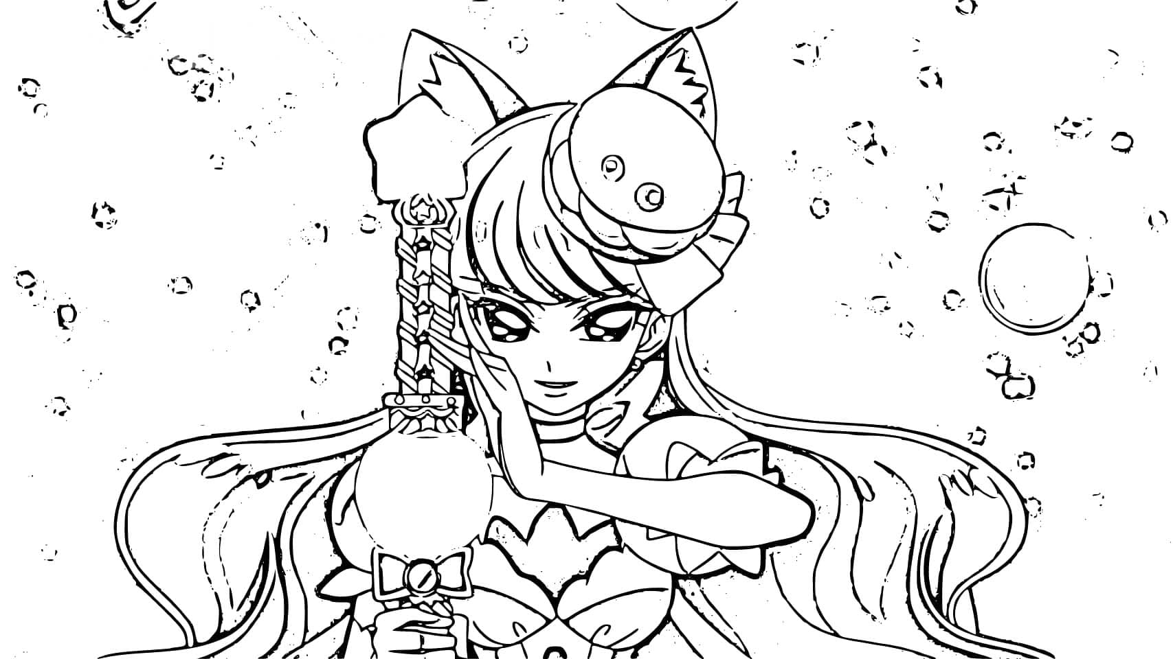 プリキュア マカロン 画像 ぬりえ