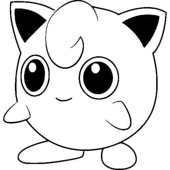 プリン ポケモン 笑顔 ぬりえ