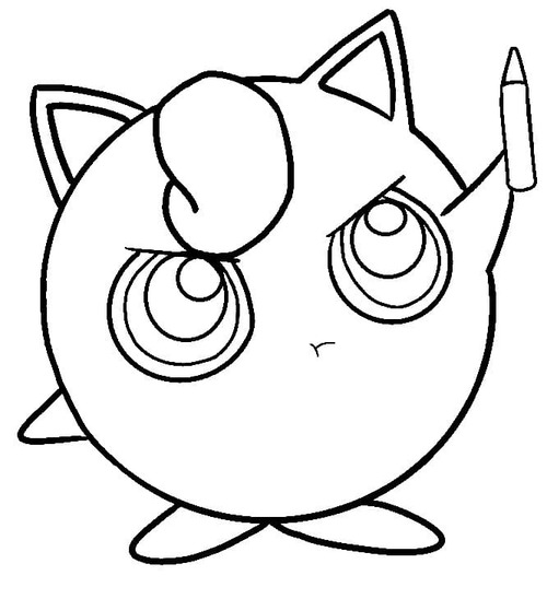 プリン ポケモン 描く ぬりえ