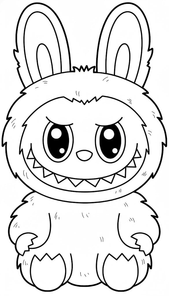 ラブブ 描画 ぬりえ