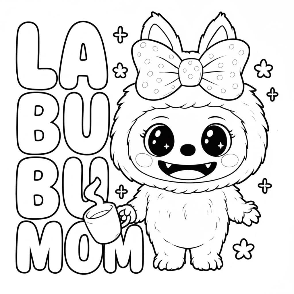 ラブブ 印刷 ぬりえ