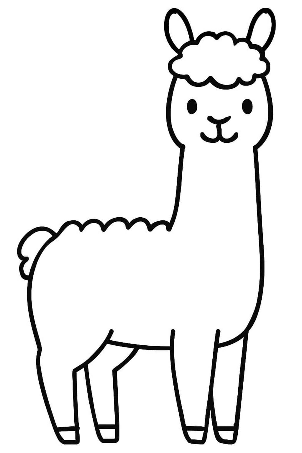 ラマ 無料で ぬりえ