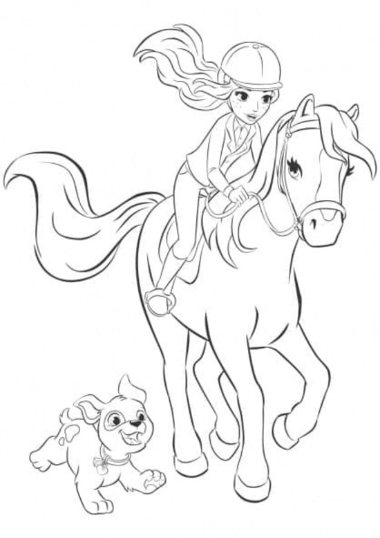 レゴフレンズの乗馬 ぬりえ