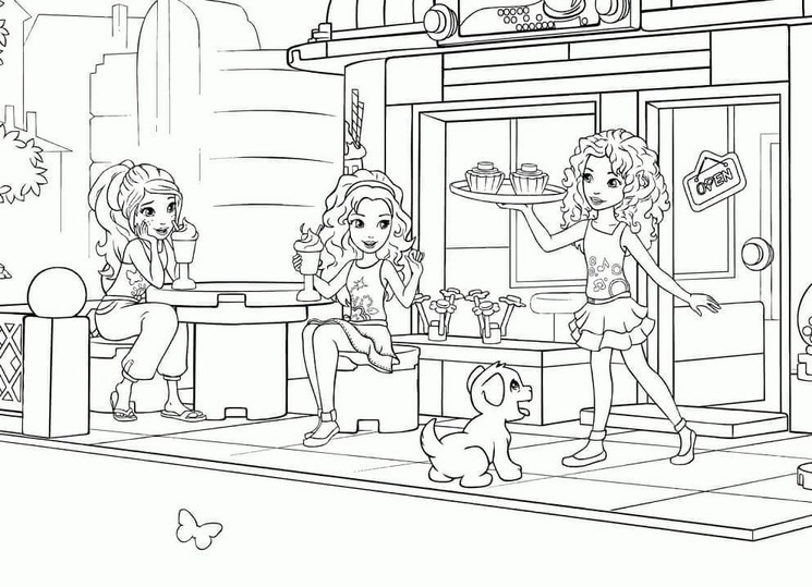 レゴフレンズショップ ぬりえ