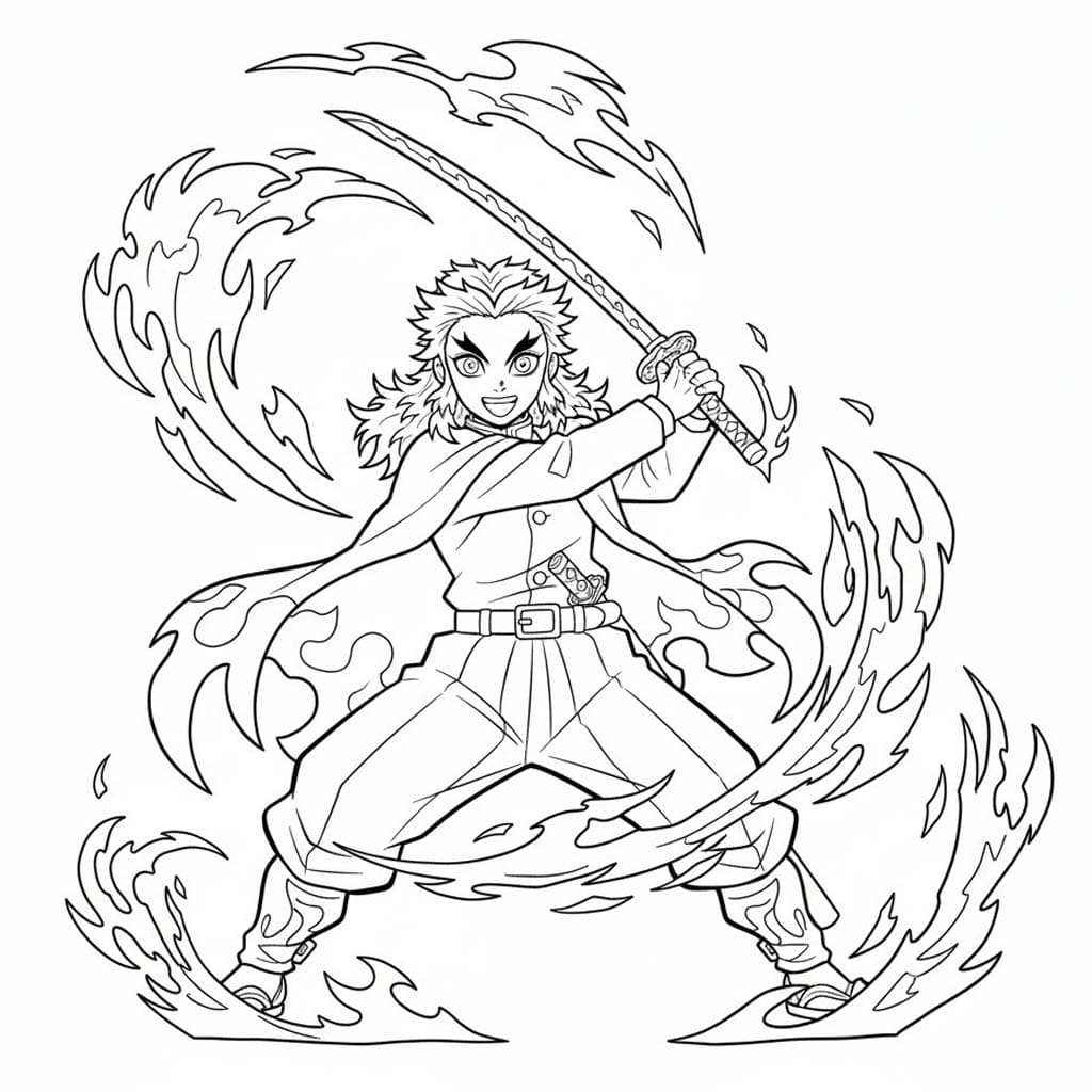 れんごくきょうじゅろう2 ぬりえ