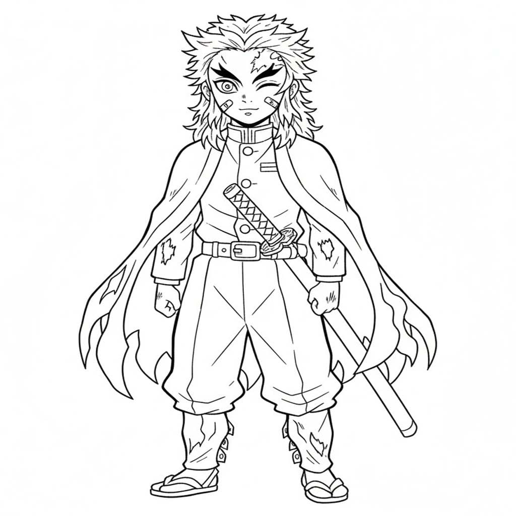 れんごくきょうじゅろう印刷可能 ぬりえ