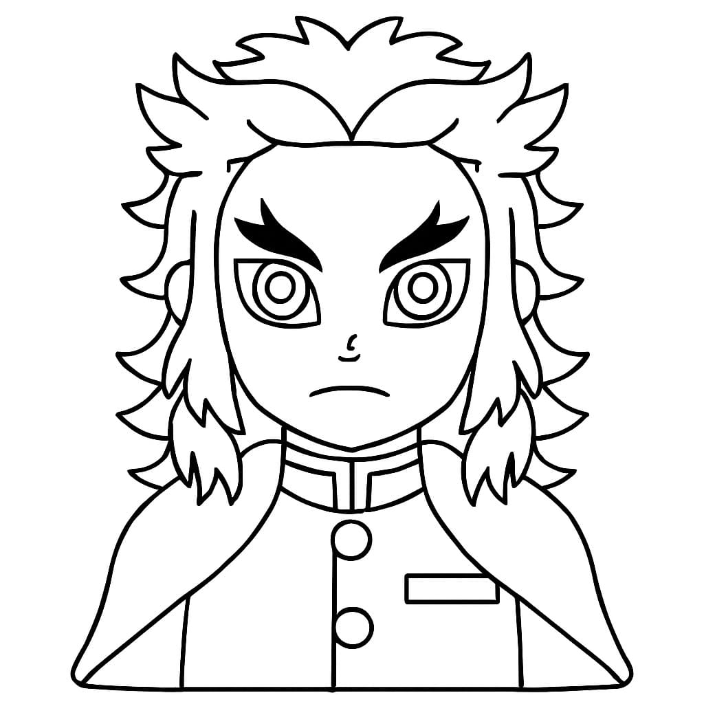 れんごくきょうじゅろう簡単 ぬりえ