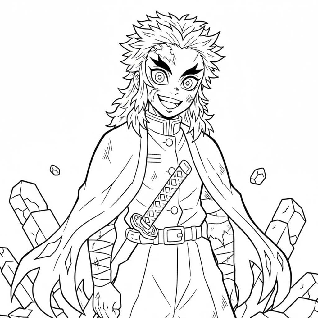 れんごくきょうじゅろう基本的な ぬりえ