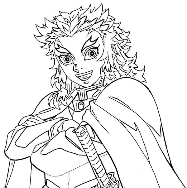 れんごくきょうじゅろう無料で印刷可能 ぬりえ