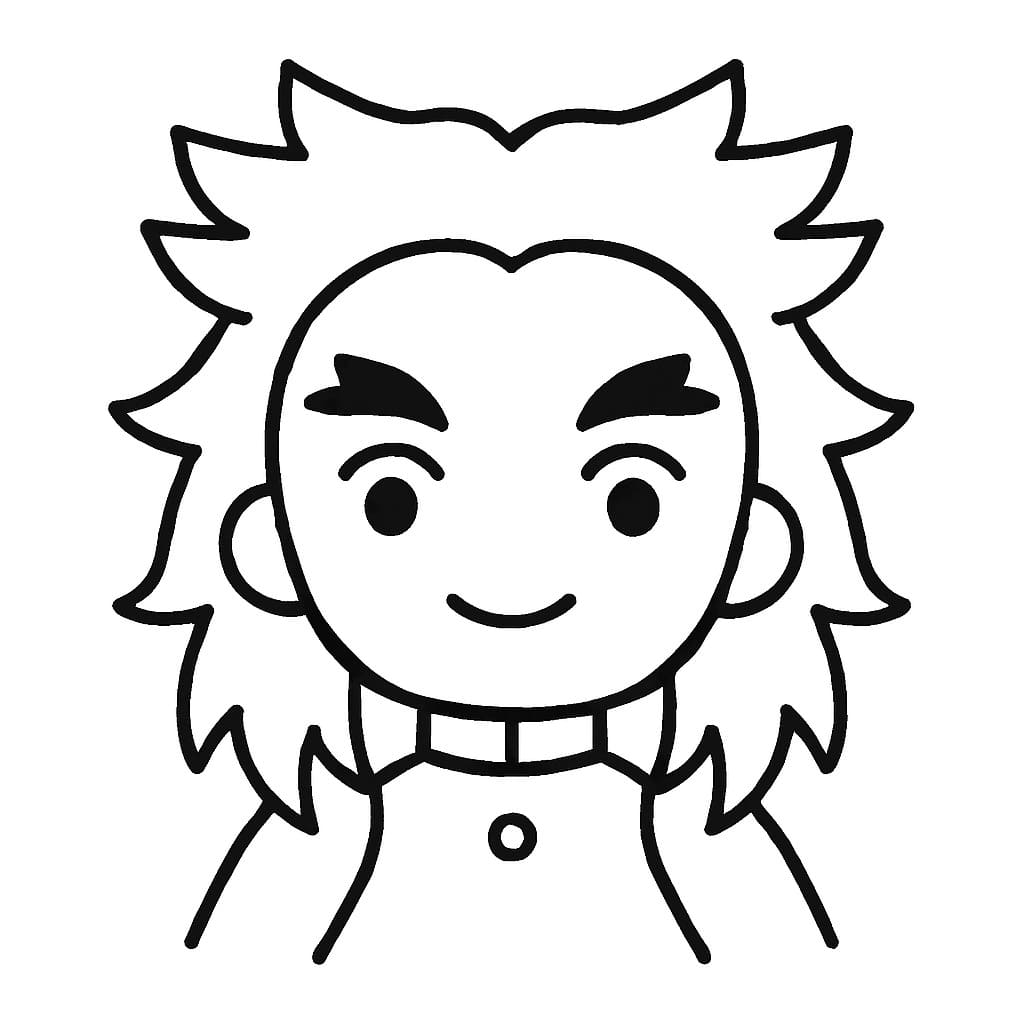 煉獄杏寿郎 4 ぬりえ