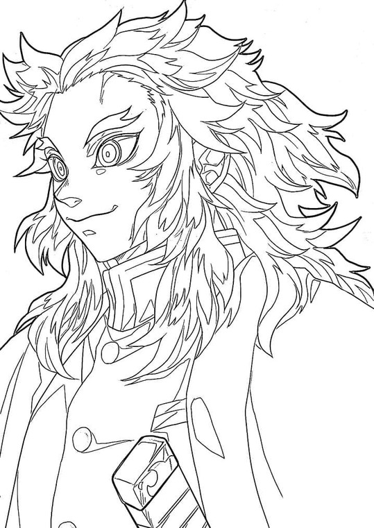 煉獄杏寿郎 印刷可能 ぬりえ