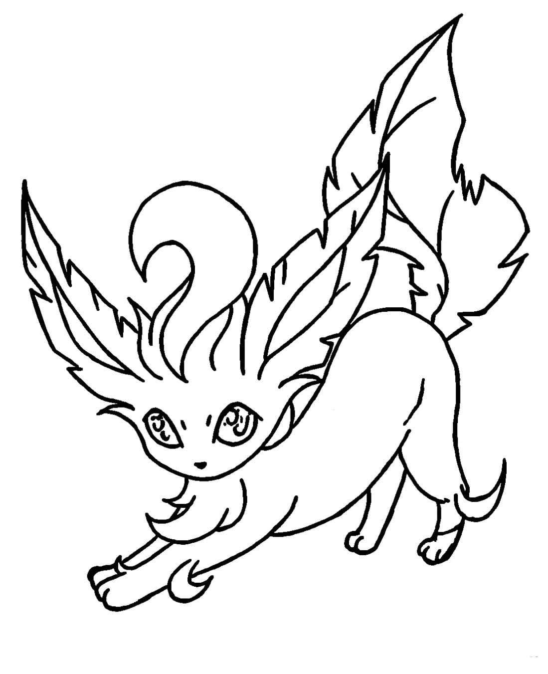 リーフィア ポケモン ベーシック ぬりえ