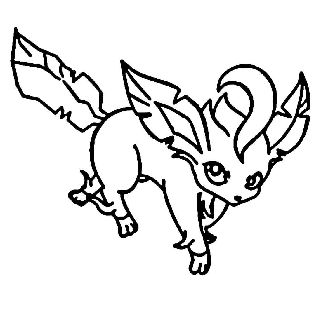 リーフィア ポケモン かわいい ぬりえ