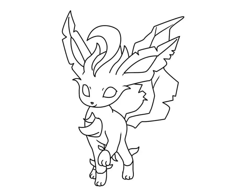 リーフィアポケモン ぬりえ