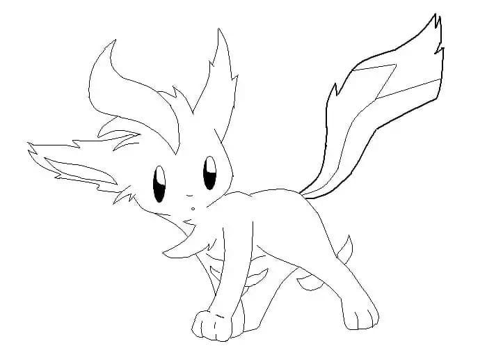 リトルリーフィアポケモン ぬりえ